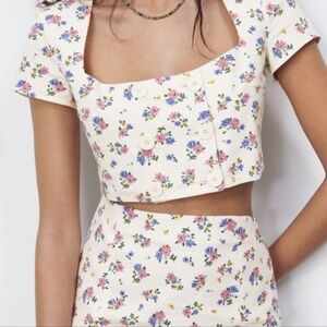 NWT - Zara Floral Skirt Set